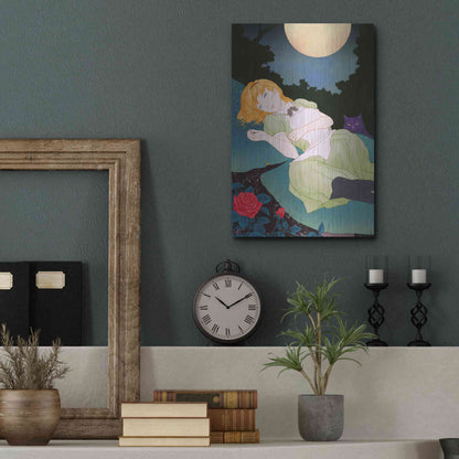 Luxe Metal Art 'Moonlight' by Sai Tamiya, Metal Wall Art,12x16