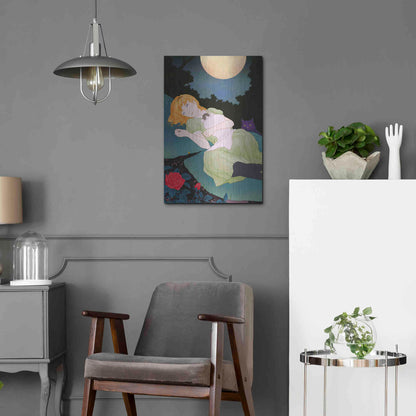 Luxe Metal Art 'Moonlight' by Sai Tamiya, Metal Wall Art,16x24