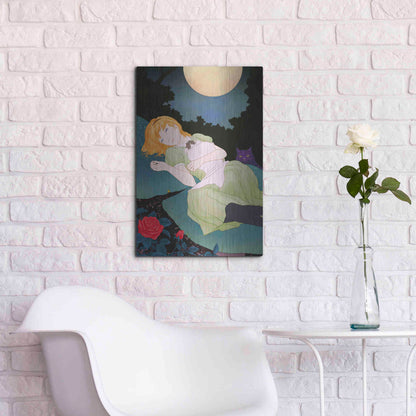 Luxe Metal Art 'Moonlight' by Sai Tamiya, Metal Wall Art,16x24