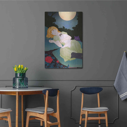 Luxe Metal Art 'Moonlight' by Sai Tamiya, Metal Wall Art,24x36