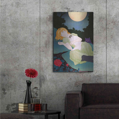 Luxe Metal Art 'Moonlight' by Sai Tamiya, Metal Wall Art,24x36