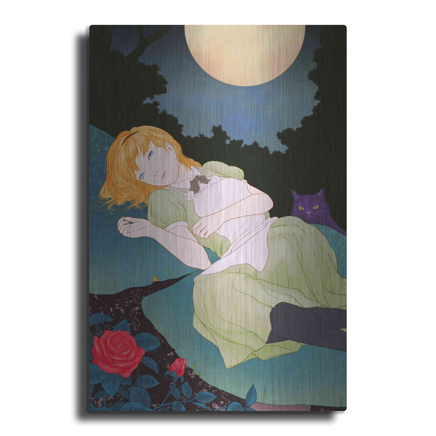 Luxe Metal Art 'Moonlight' by Sai Tamiya, Metal Wall Art