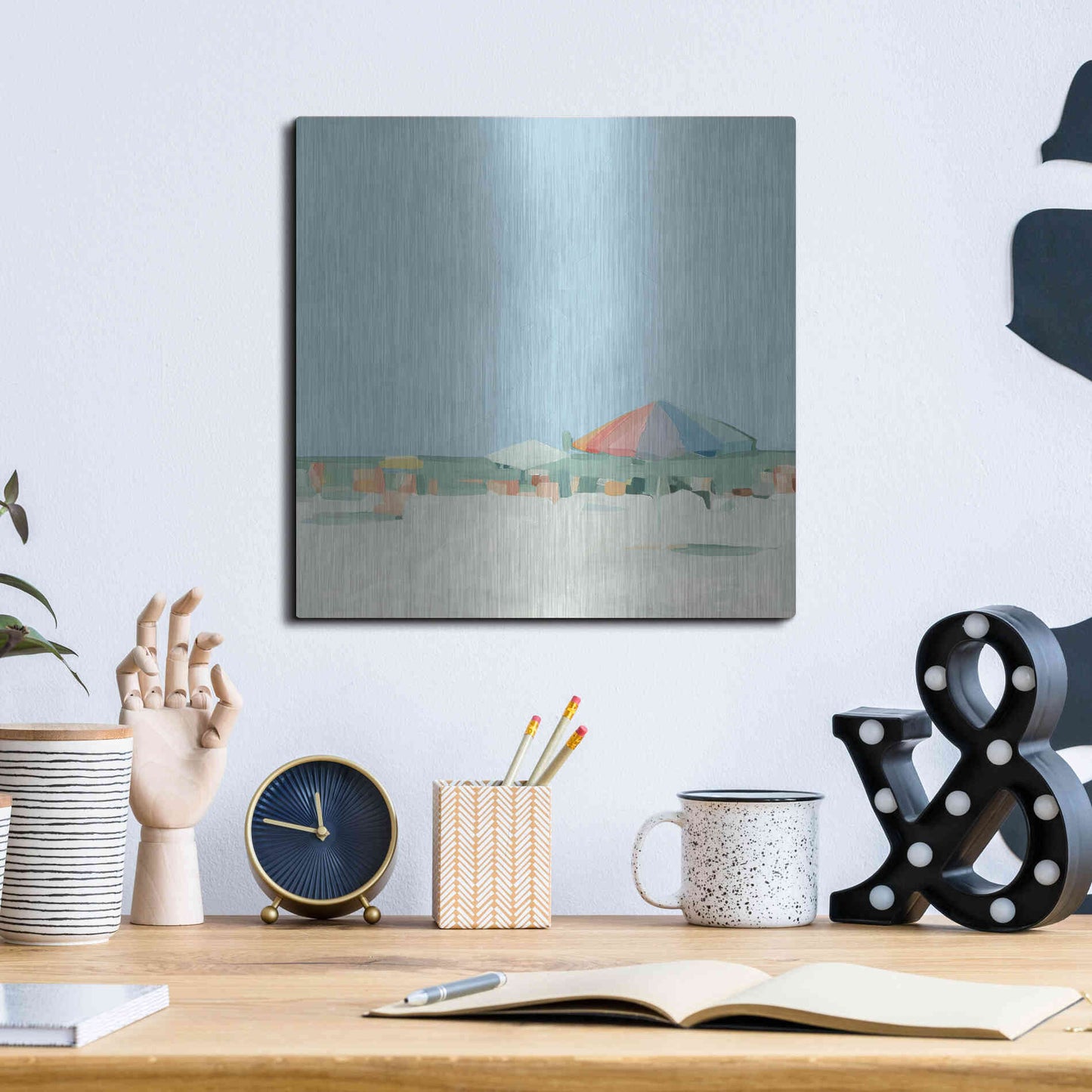 Luxe Metal Art 'Summer Palette II' by Emma Scarvey, Metal Wall Art,12x12