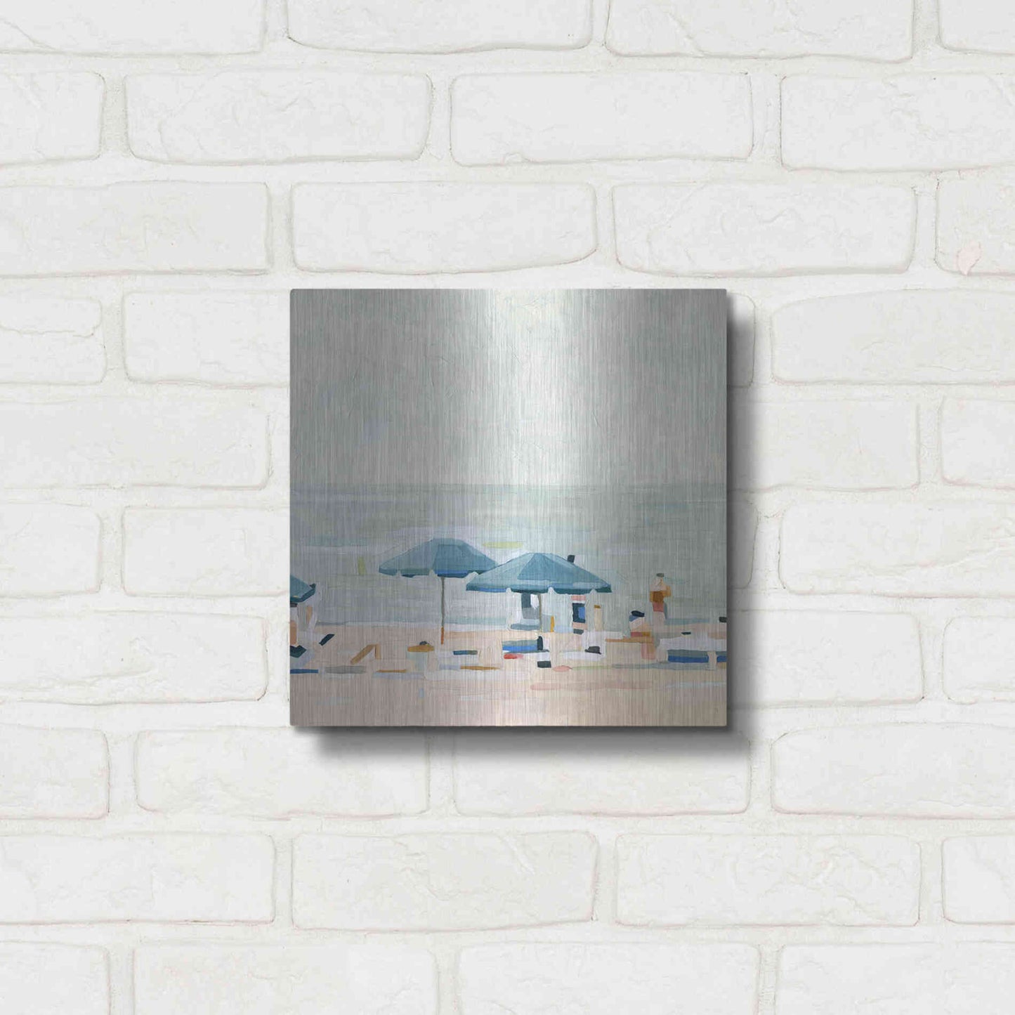 Luxe Metal Art 'If It's the Beaches I' by Emma Scarvey, Metal Wall Art,12x12