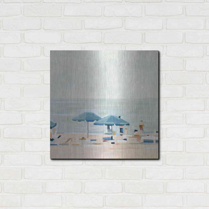 Luxe Metal Art 'If It's the Beaches I' by Emma Scarvey, Metal Wall Art,24x24