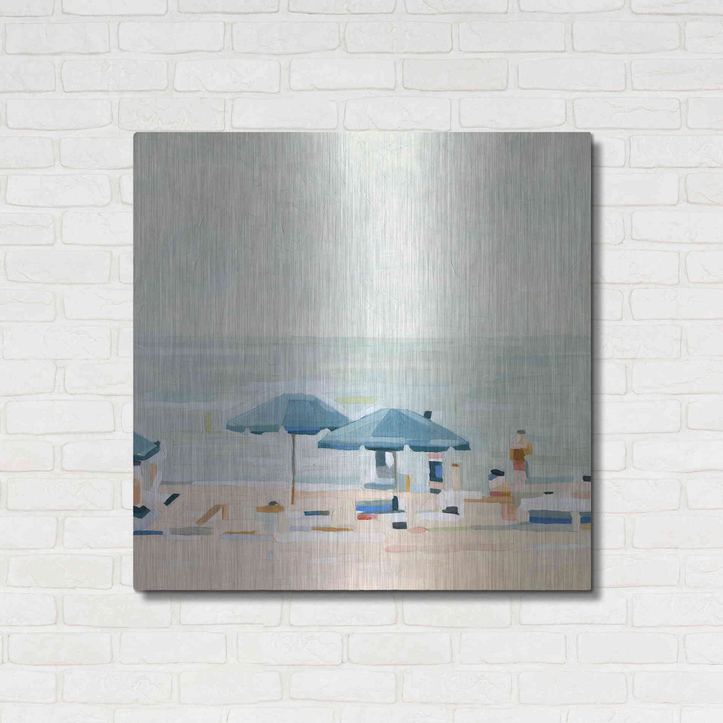 Luxe Metal Art 'If It's the Beaches I' by Emma Scarvey, Metal Wall Art,36x36