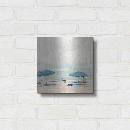 Luxe Metal Art 'If It's the Beaches II' by Emma Scarvey, Metal Wall Art,12x12