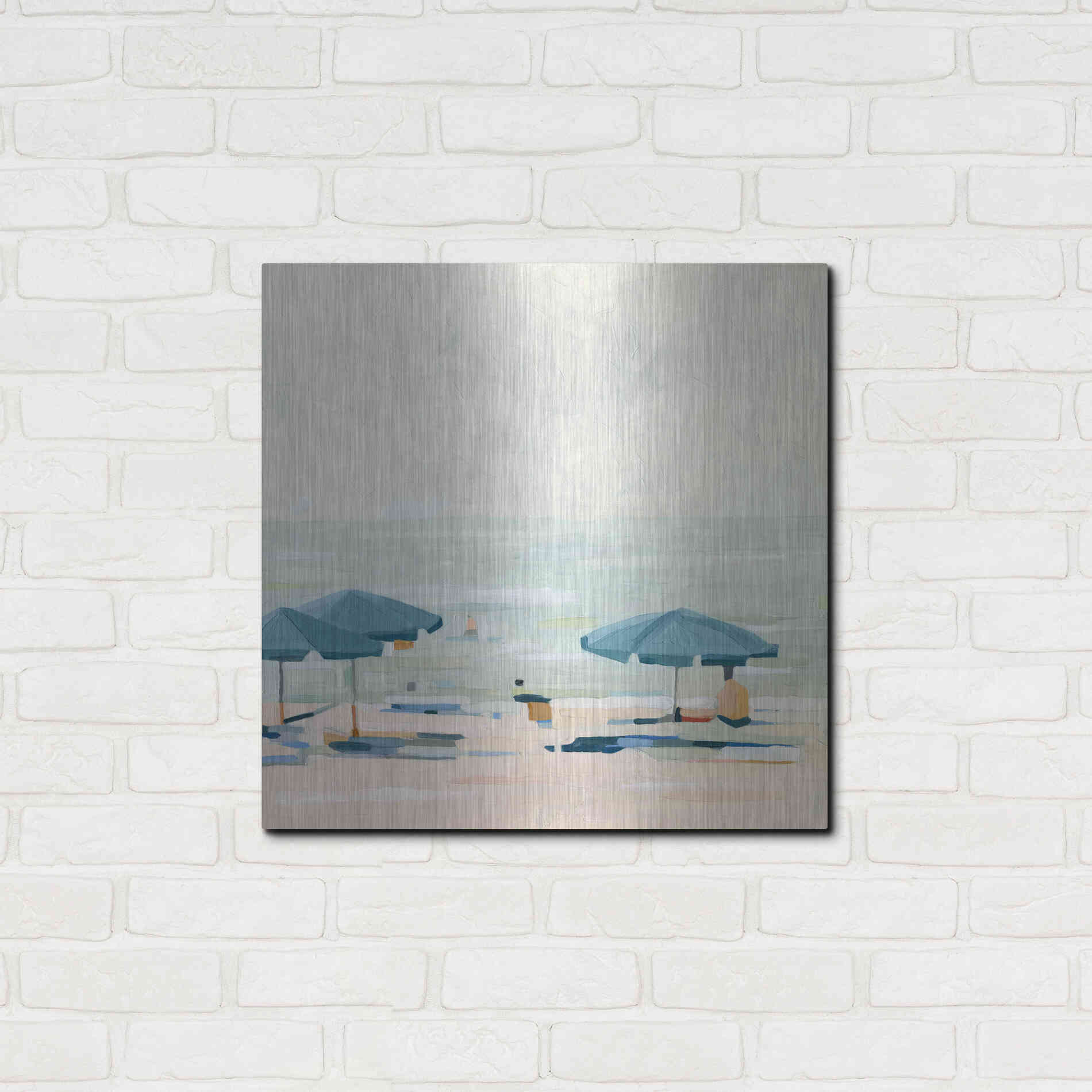 Luxe Metal Art 'If It's the Beaches II' by Emma Scarvey, Metal Wall Art,24x24