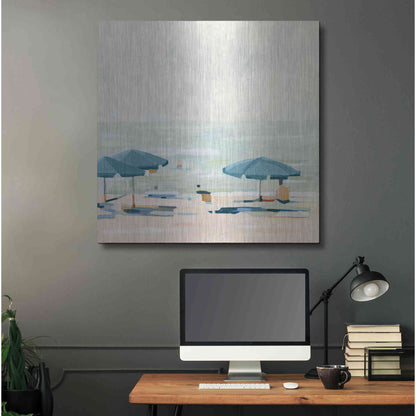 Luxe Metal Art 'If It's the Beaches II' by Emma Scarvey, Metal Wall Art,36x36