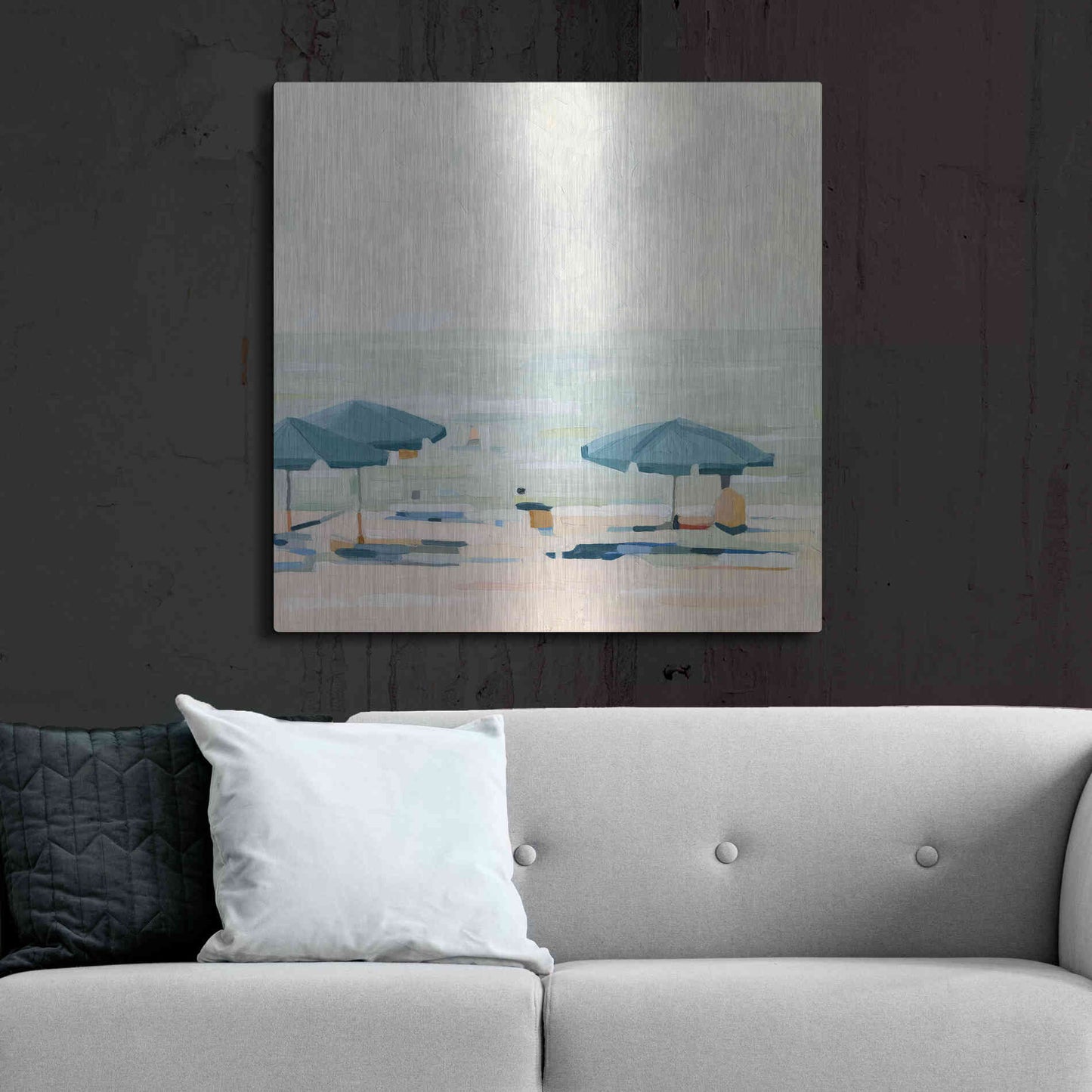 Luxe Metal Art 'If It's the Beaches II' by Emma Scarvey, Metal Wall Art,36x36