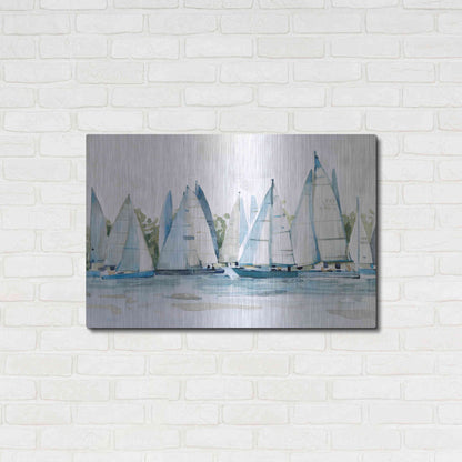 Luxe Metal Art 'Pastel Marina II' by Emma Scarvey, Metal Wall Art,36x24