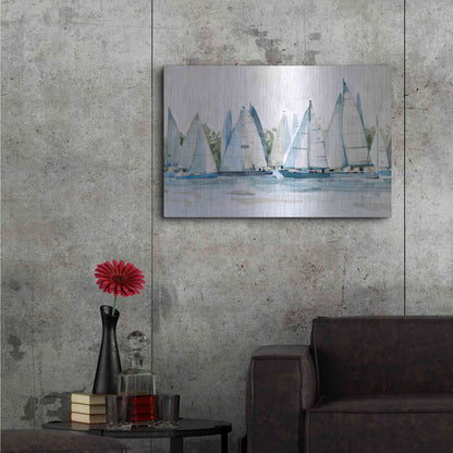 Luxe Metal Art 'Pastel Marina II' by Emma Scarvey, Metal Wall Art,36x24