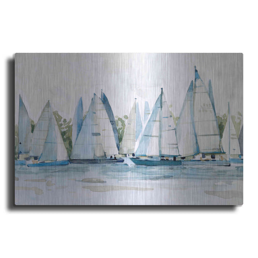 Luxe Metal Art 'Pastel Marina II' by Emma Scarvey, Metal Wall Art