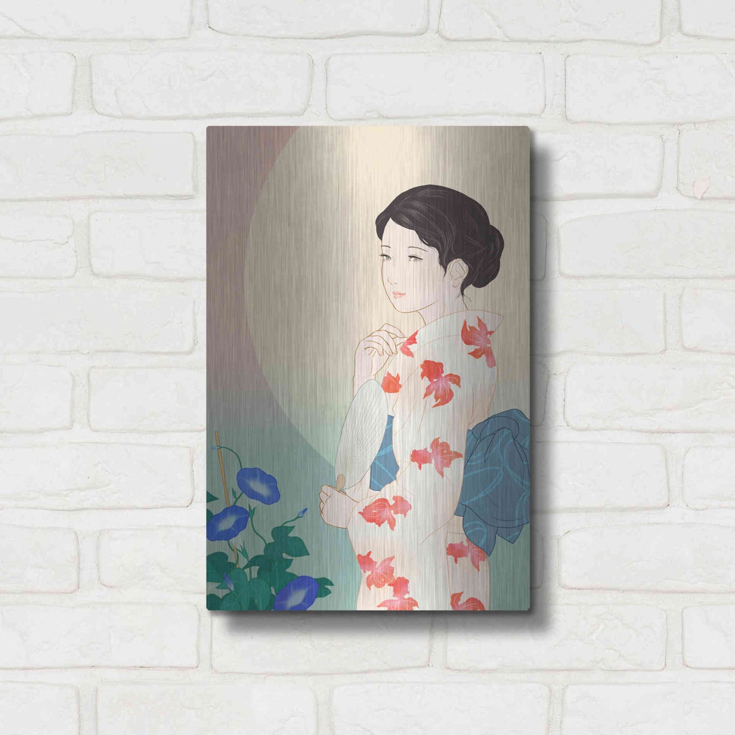 Luxe Metal Art 'Morning Glory' by Sai Tamiya, Metal Wall Art,12x16