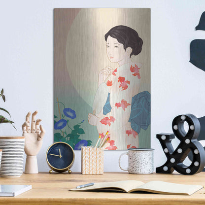 Luxe Metal Art 'Morning Glory' by Sai Tamiya, Metal Wall Art,12x16