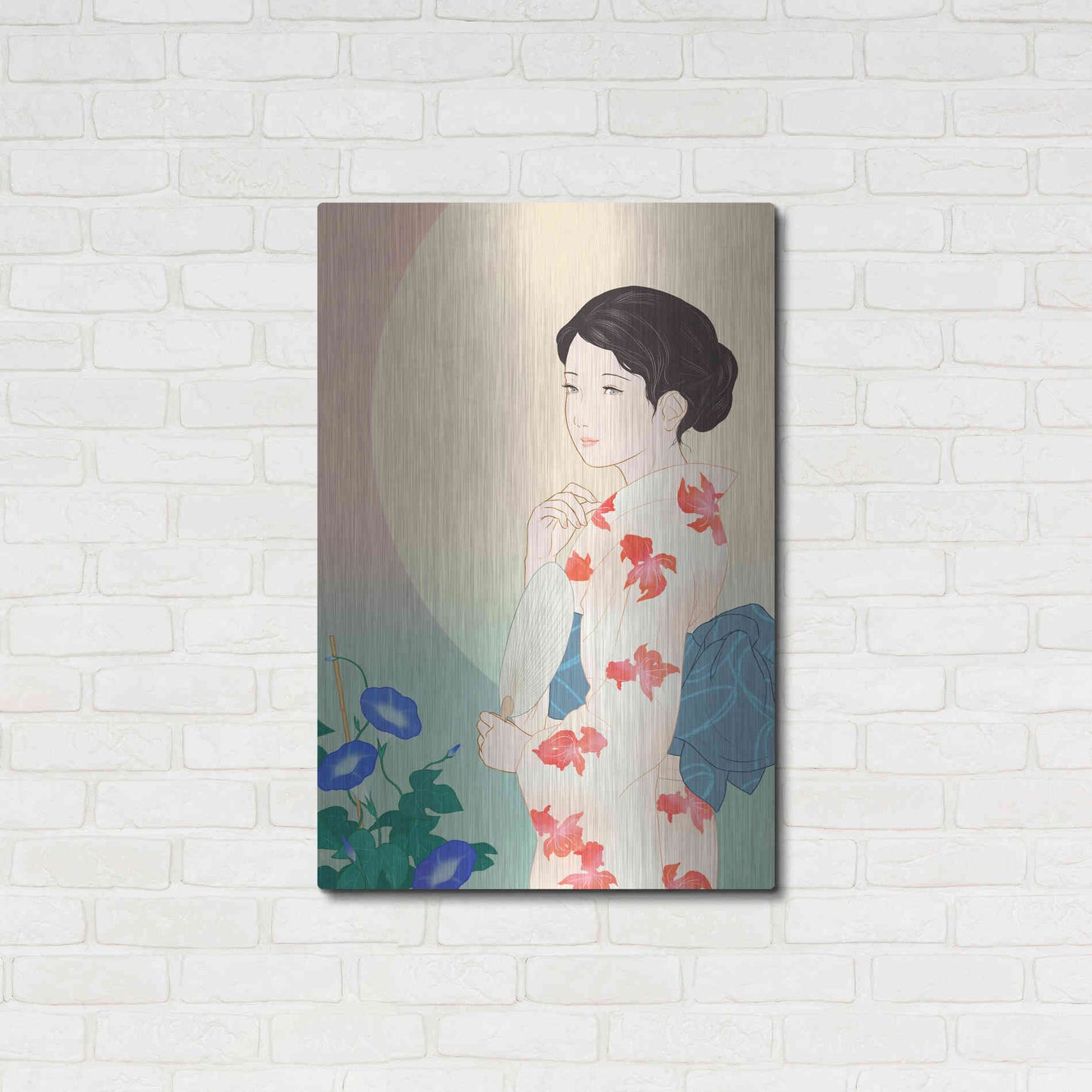 Luxe Metal Art 'Morning Glory' by Sai Tamiya, Metal Wall Art,24x36