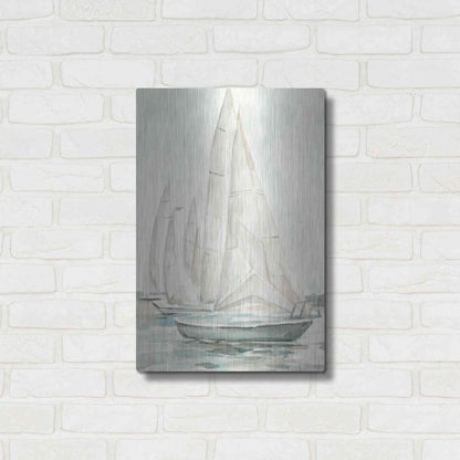 Luxe Metal Art 'Soft Sail II' by Emma Scarvey, Metal Wall Art,16x24