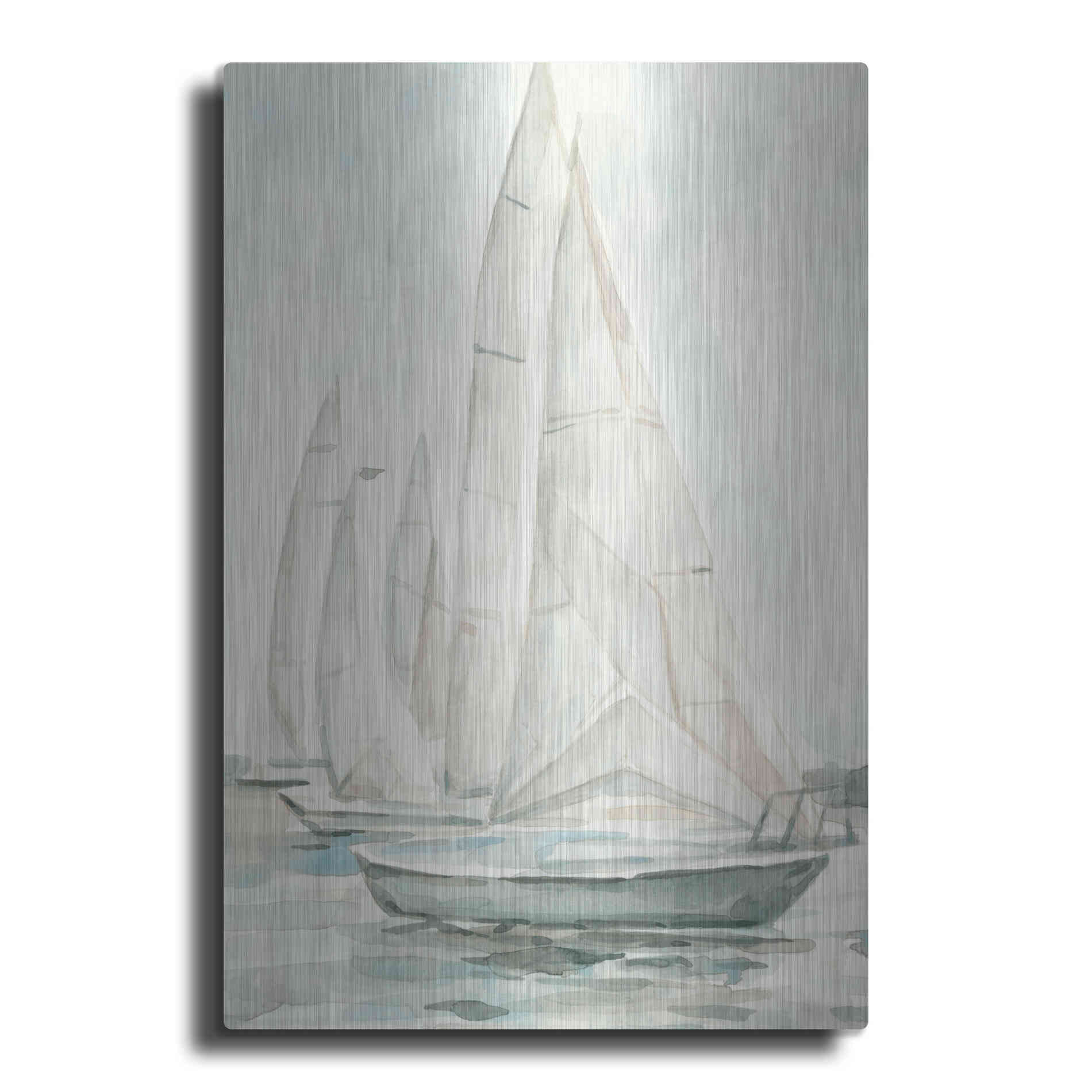 Luxe Metal Art 'Soft Sail II' by Emma Scarvey, Metal Wall Art