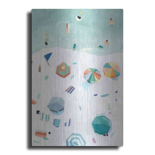 Luxe Metal Art 'Beach Vista II' by Emma Scarvey, Metal Wall Art