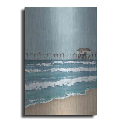 Luxe Metal Art 'Fishing Pier Diptych II' by Jade Reynolds, Metal Wall Art