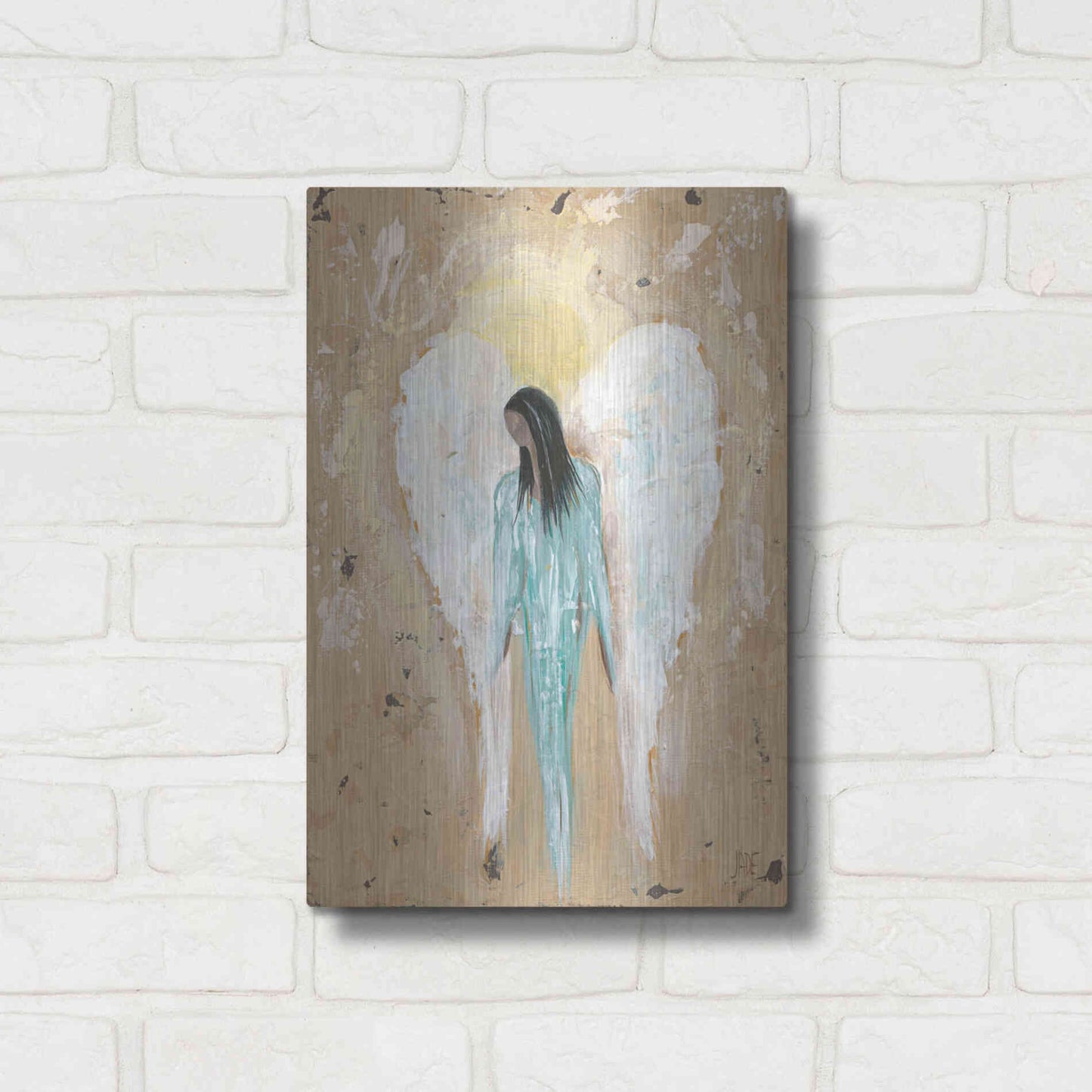 Luxe Metal Art 'Safe Haven I' by Jade Reynolds, Metal Wall Art,12x16