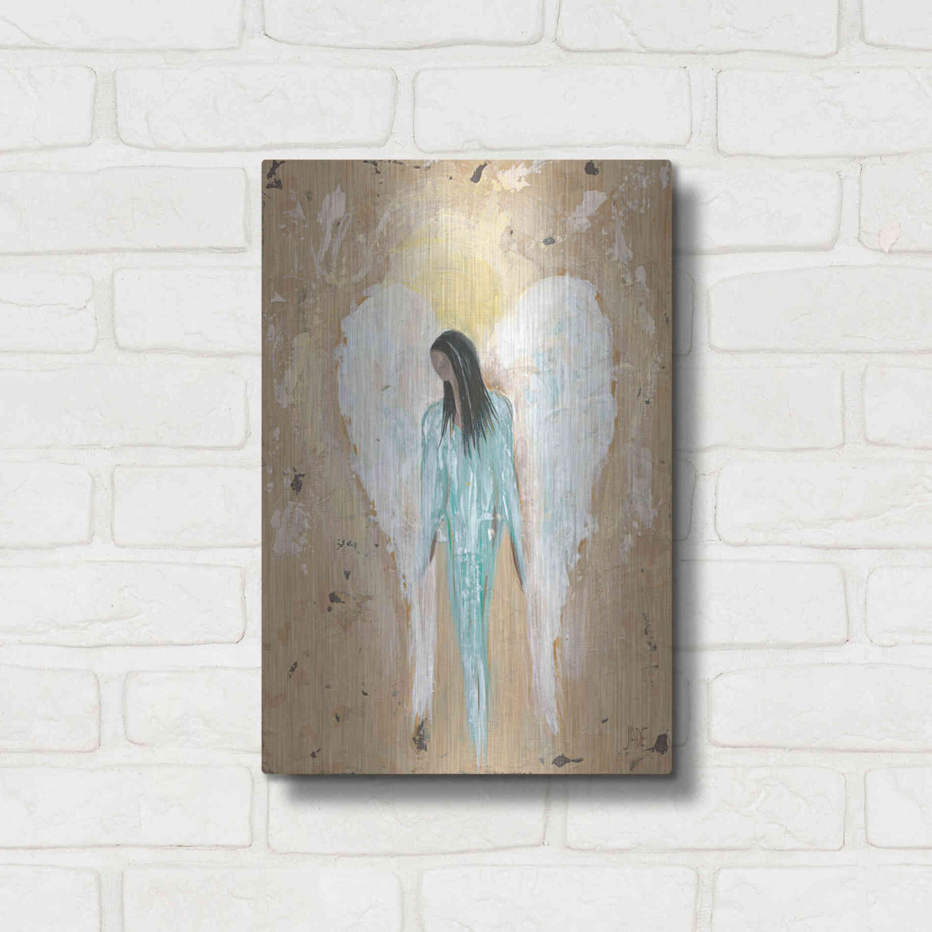 Luxe Metal Art 'Safe Haven I' by Jade Reynolds, Metal Wall Art,12x16