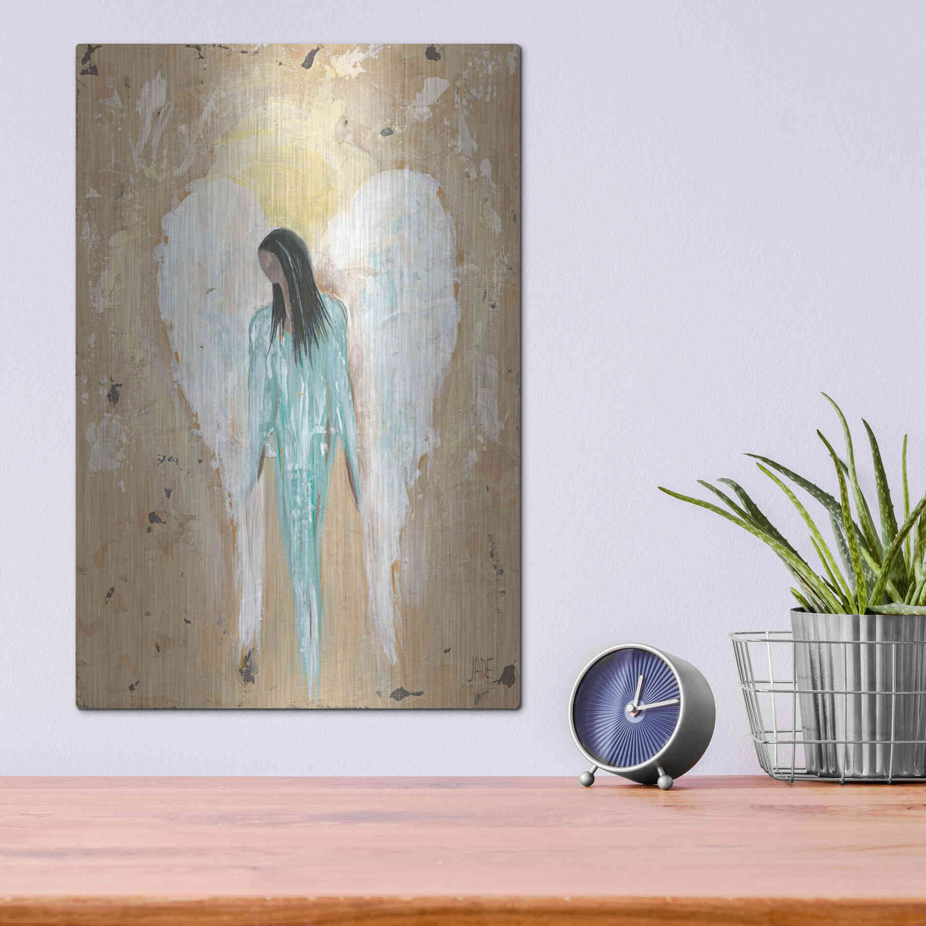 Luxe Metal Art 'Safe Haven I' by Jade Reynolds, Metal Wall Art,12x16