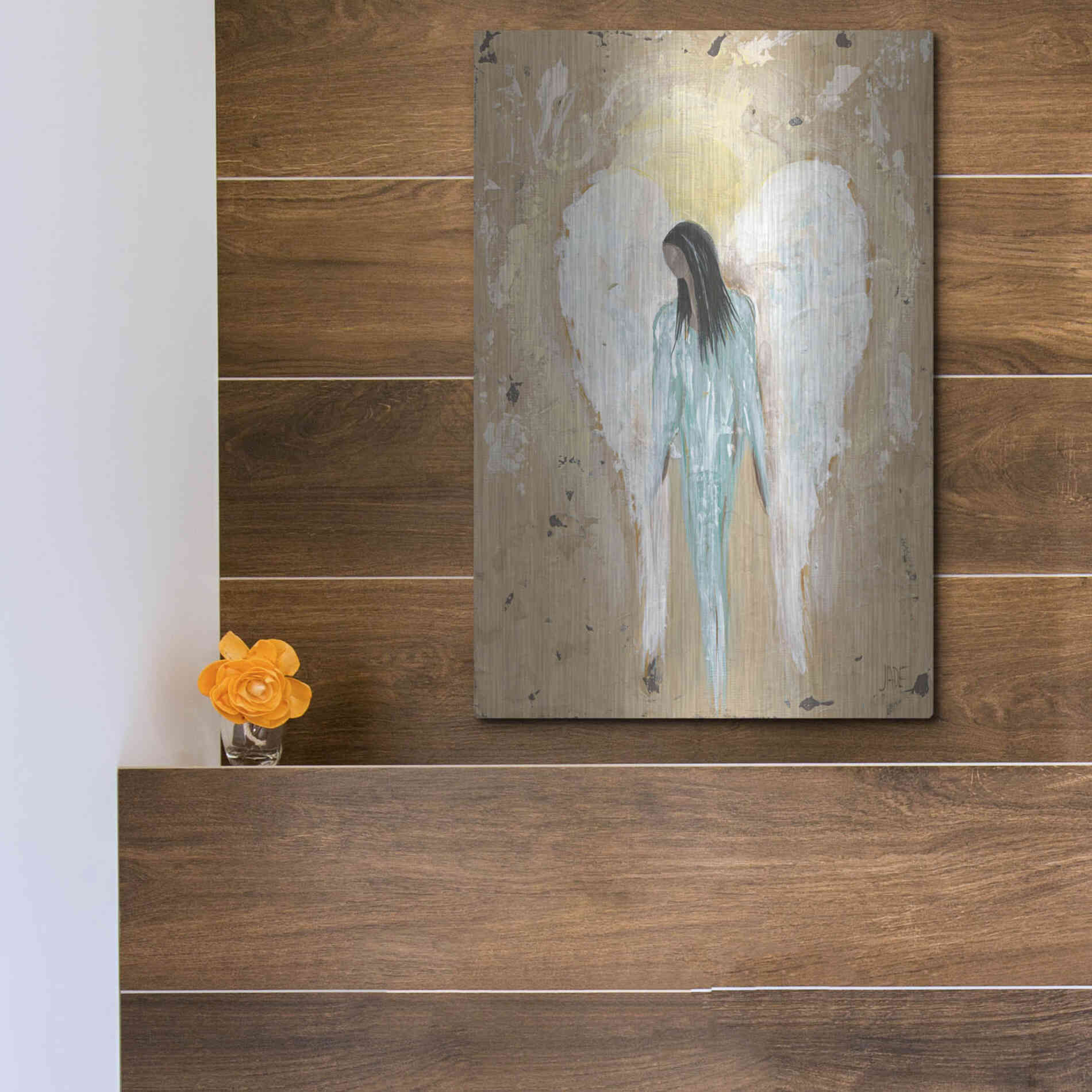 Luxe Metal Art 'Safe Haven I' by Jade Reynolds, Metal Wall Art,12x16