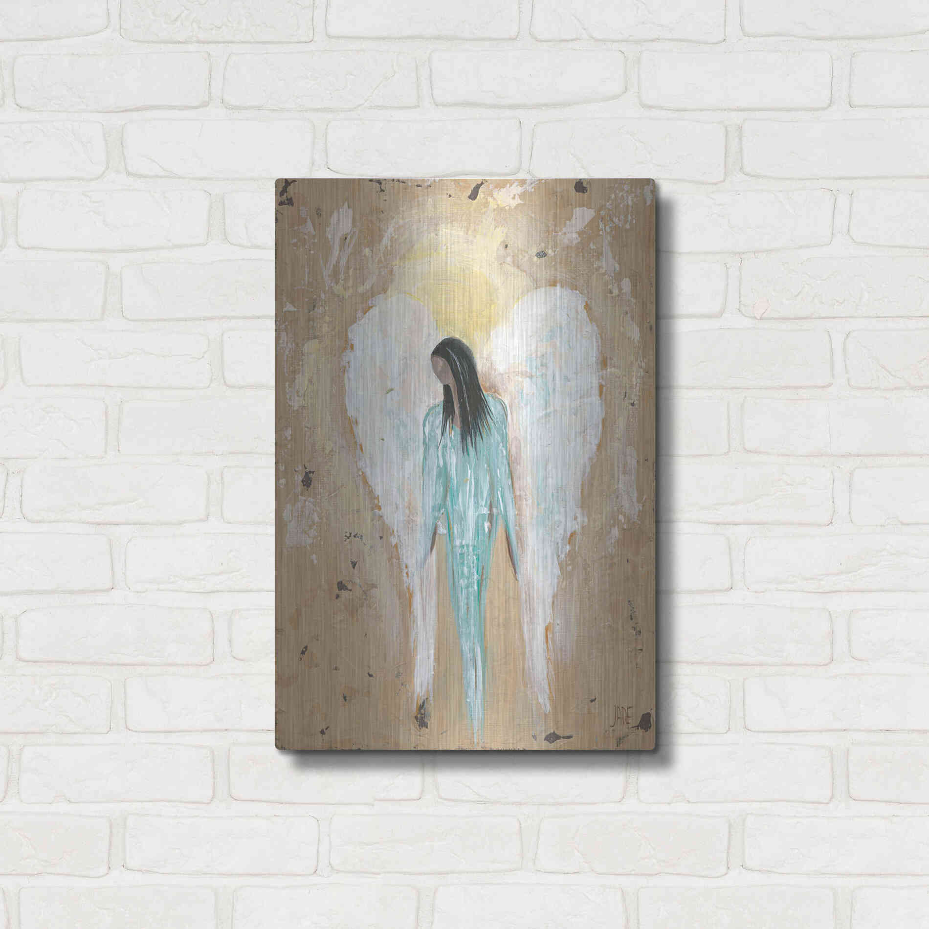 Luxe Metal Art 'Safe Haven I' by Jade Reynolds, Metal Wall Art,16x24