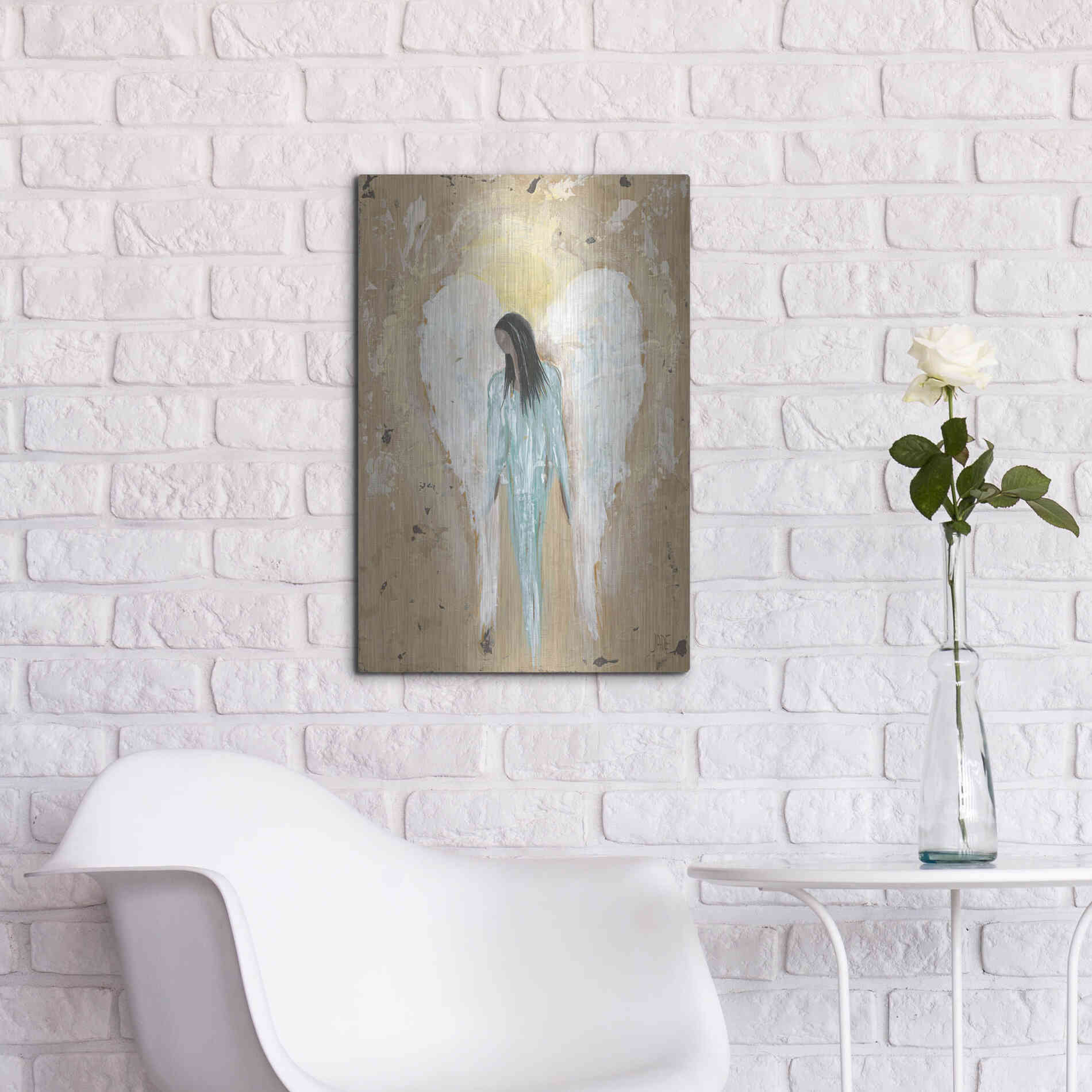 Luxe Metal Art 'Safe Haven I' by Jade Reynolds, Metal Wall Art,16x24