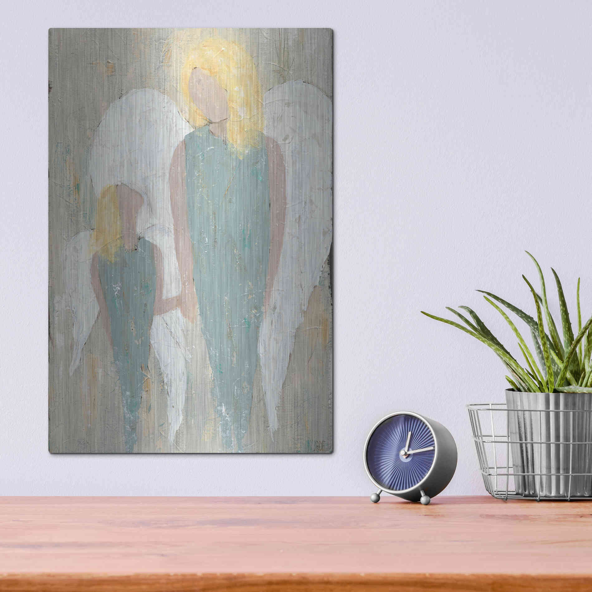 Luxe Metal Art 'Safe Haven III' by Jade Reynolds, Metal Wall Art,12x16