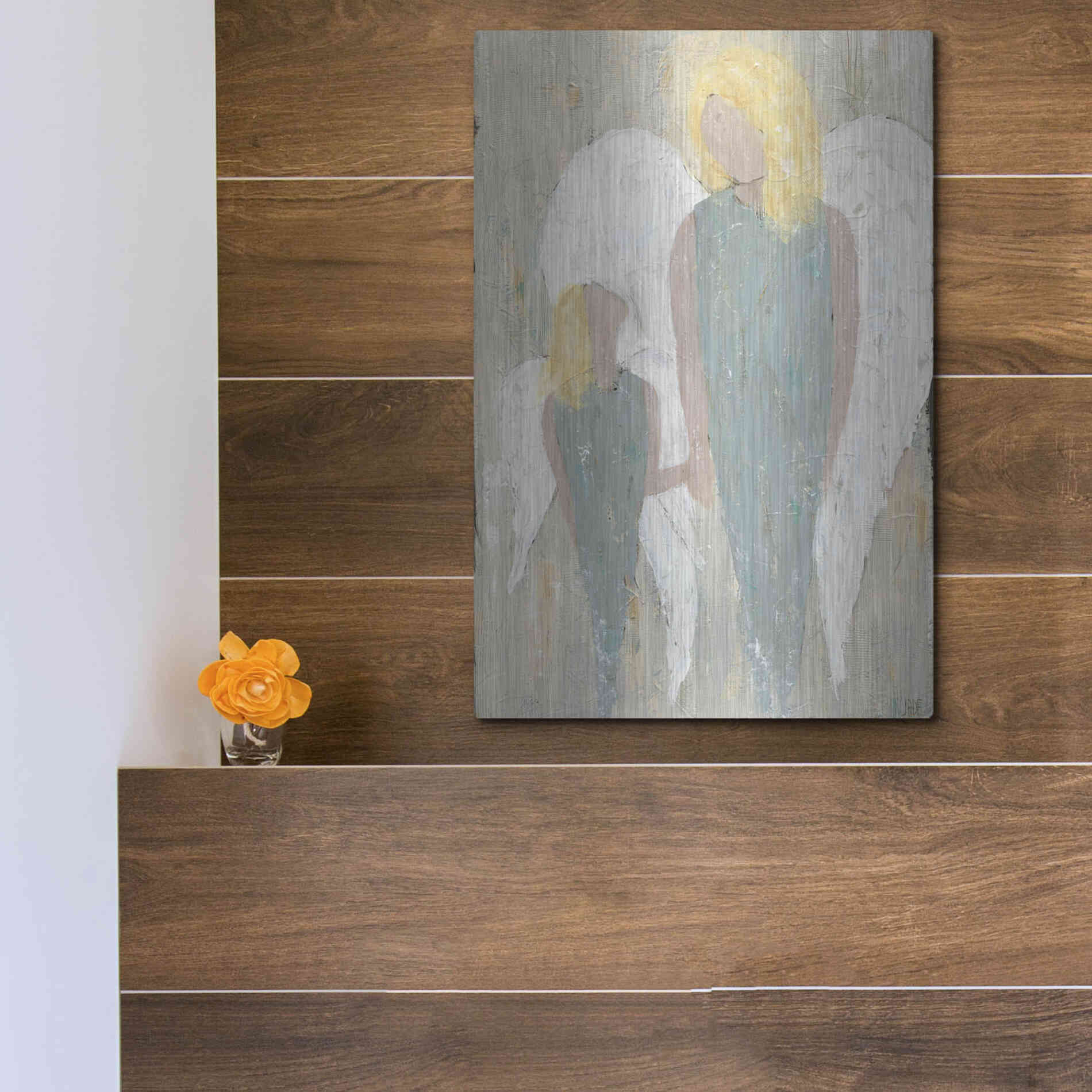 Luxe Metal Art 'Safe Haven III' by Jade Reynolds, Metal Wall Art,12x16