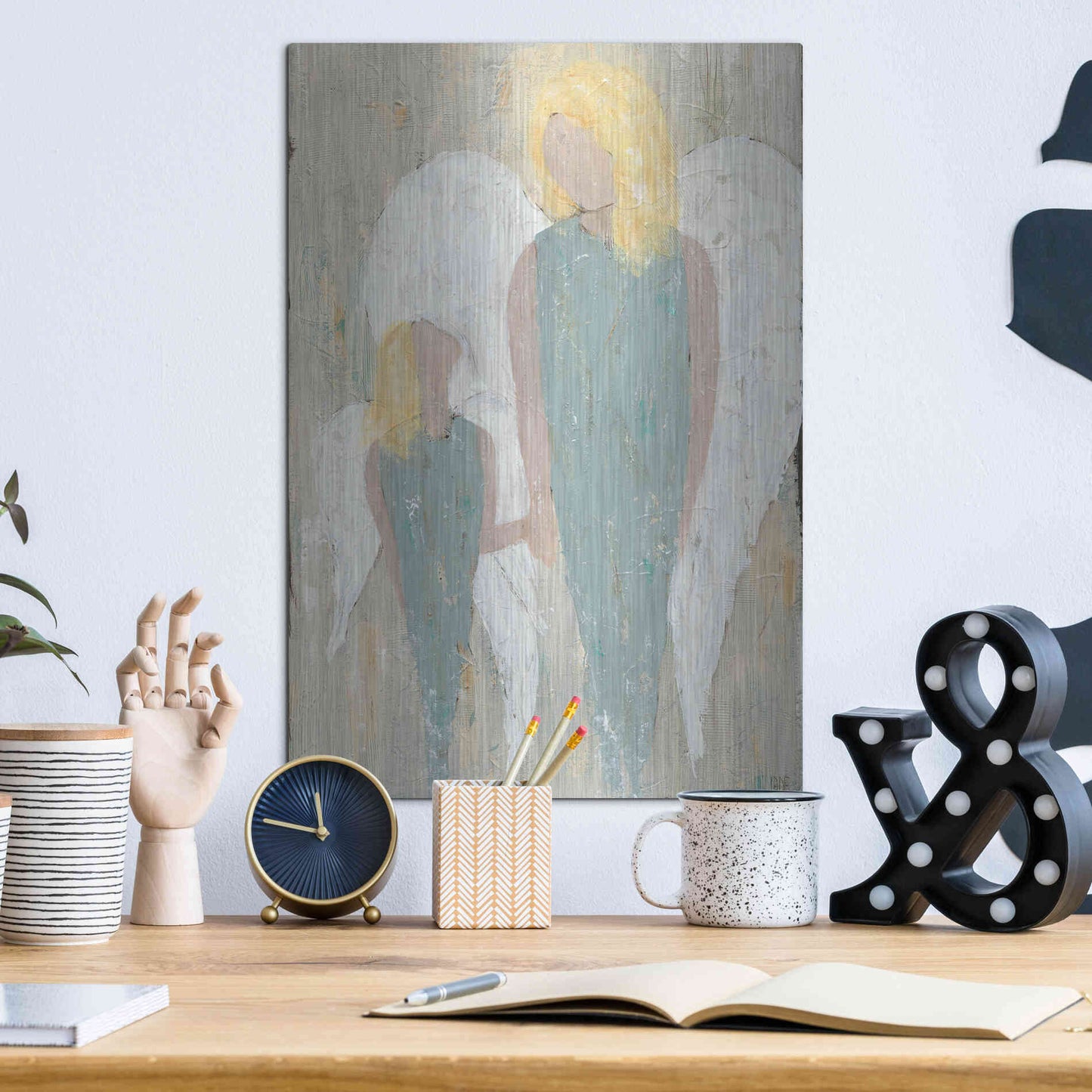 Luxe Metal Art 'Safe Haven III' by Jade Reynolds, Metal Wall Art,12x16