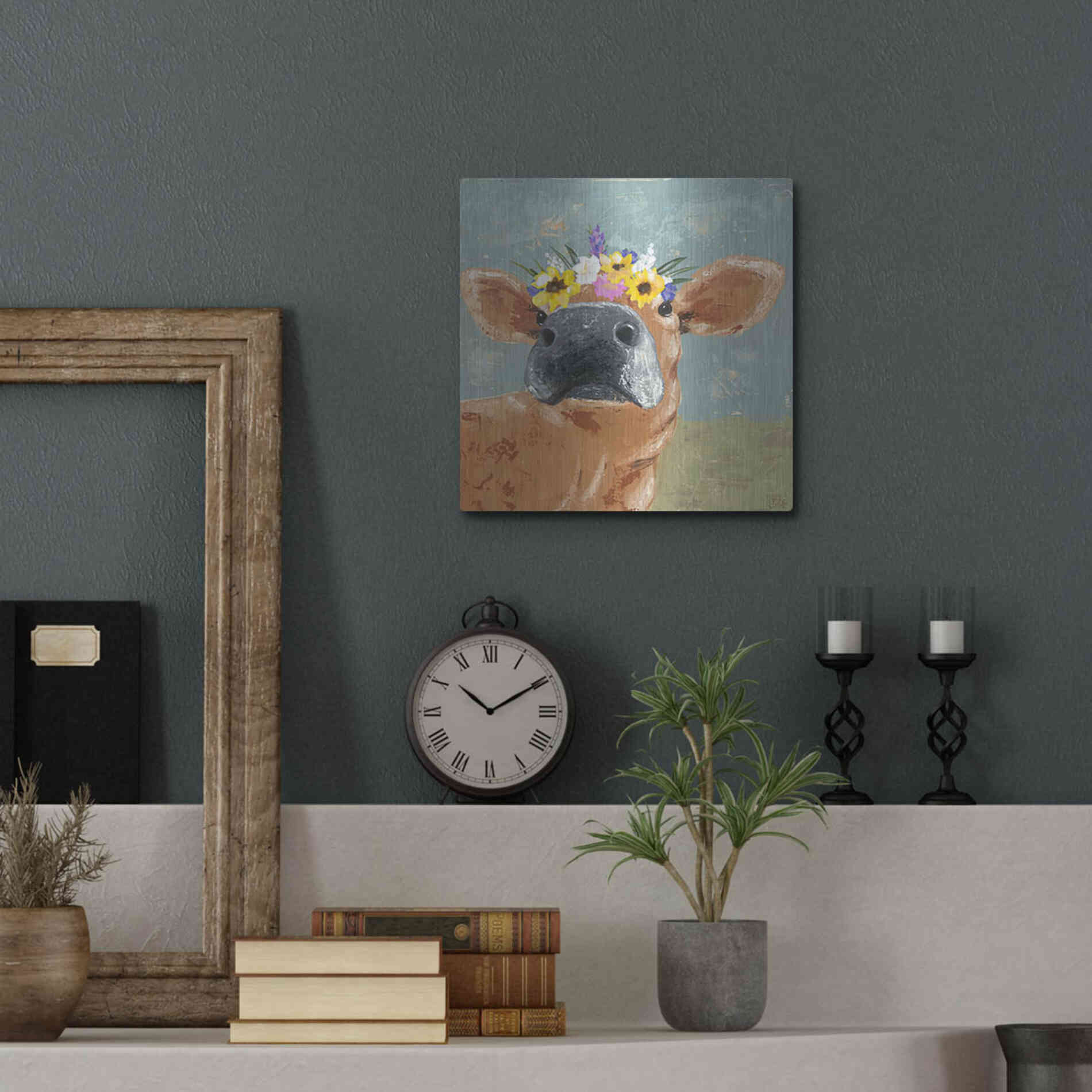 Luxe Metal Art 'Farm Fun II' by Jade Reynolds, Metal Wall Art,12x12