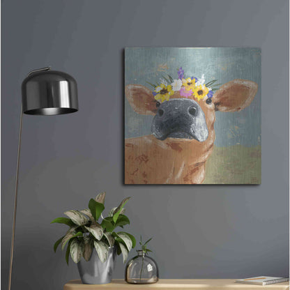 Luxe Metal Art 'Farm Fun II' by Jade Reynolds, Metal Wall Art,24x24