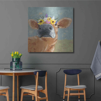 Luxe Metal Art 'Farm Fun II' by Jade Reynolds, Metal Wall Art,36x36