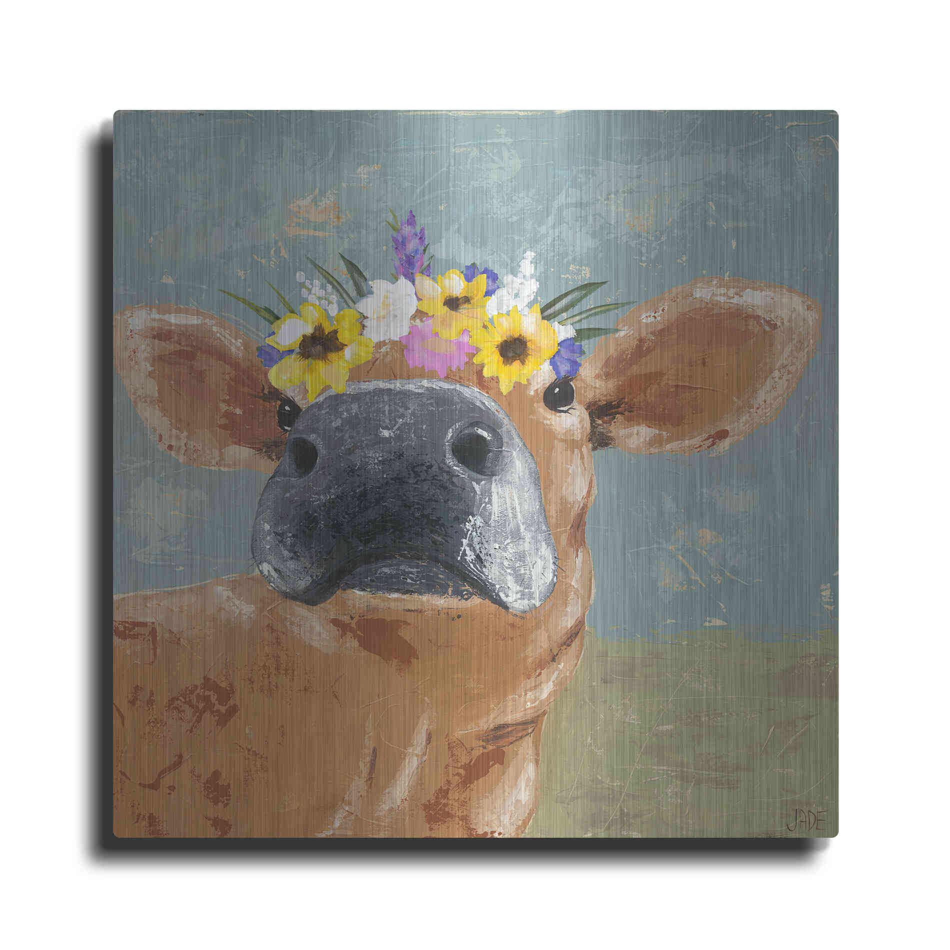 Luxe Metal Art 'Farm Fun II' by Jade Reynolds, Metal Wall Art