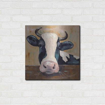 Luxe Metal Art 'Farm Life-Gunther' by Jade Reynolds, Metal Wall Art,24x24