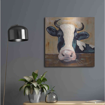 Luxe Metal Art 'Farm Life-Gunther' by Jade Reynolds, Metal Wall Art,24x24