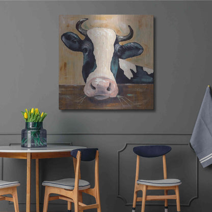 Luxe Metal Art 'Farm Life-Gunther' by Jade Reynolds, Metal Wall Art,36x36