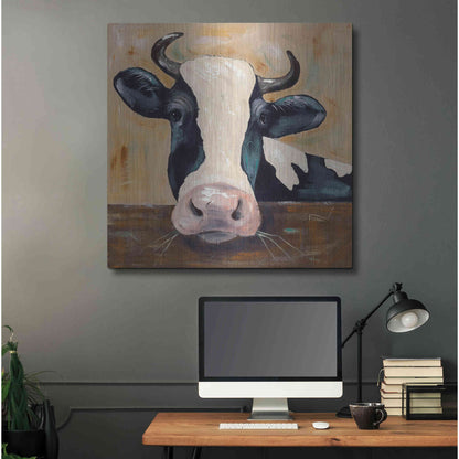 Luxe Metal Art 'Farm Life-Gunther' by Jade Reynolds, Metal Wall Art,36x36