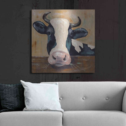 Luxe Metal Art 'Farm Life-Gunther' by Jade Reynolds, Metal Wall Art,36x36
