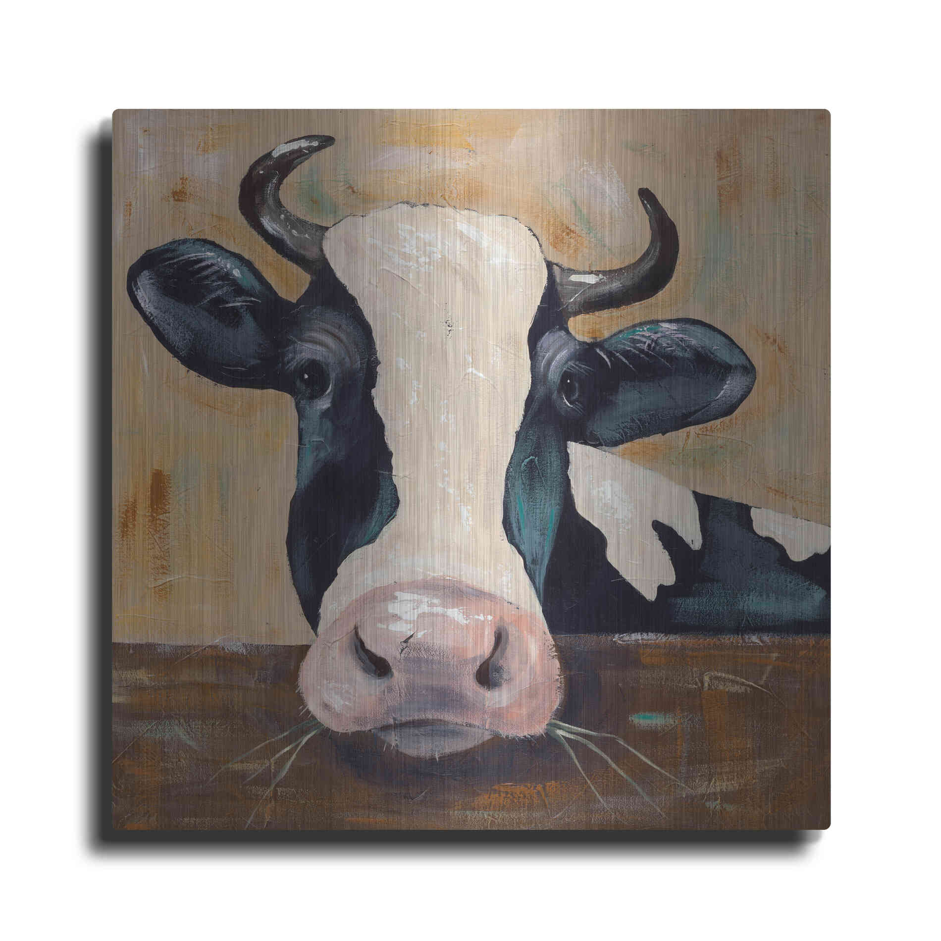 Luxe Metal Art 'Farm Life-Gunther' by Jade Reynolds, Metal Wall Art