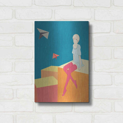 Luxe Metal Art 'Paper Airplanes' by Sai Tamiya, Metal Wall Art,12x16