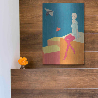 Luxe Metal Art 'Paper Airplanes' by Sai Tamiya, Metal Wall Art,12x16