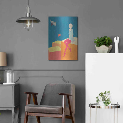 Luxe Metal Art 'Paper Airplanes' by Sai Tamiya, Metal Wall Art,16x24