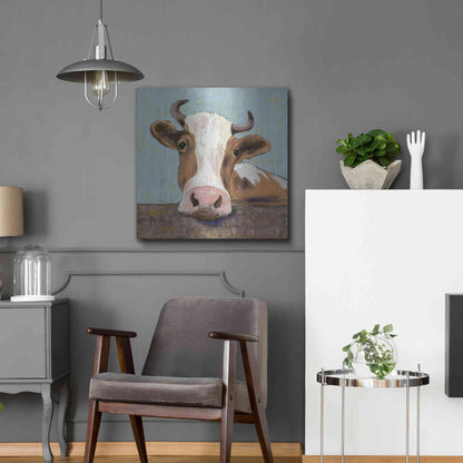 Luxe Metal Art 'Bessy' by Jade Reynolds, Metal Wall Art,24x24