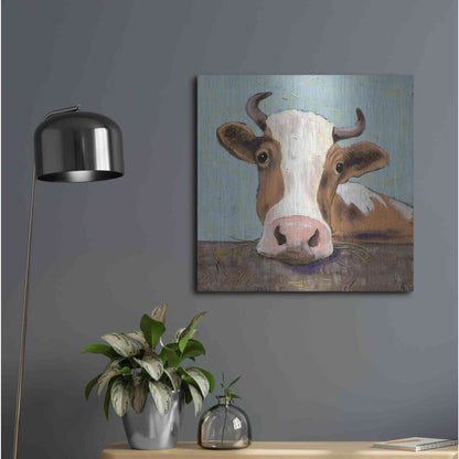 Luxe Metal Art 'Bessy' by Jade Reynolds, Metal Wall Art,24x24