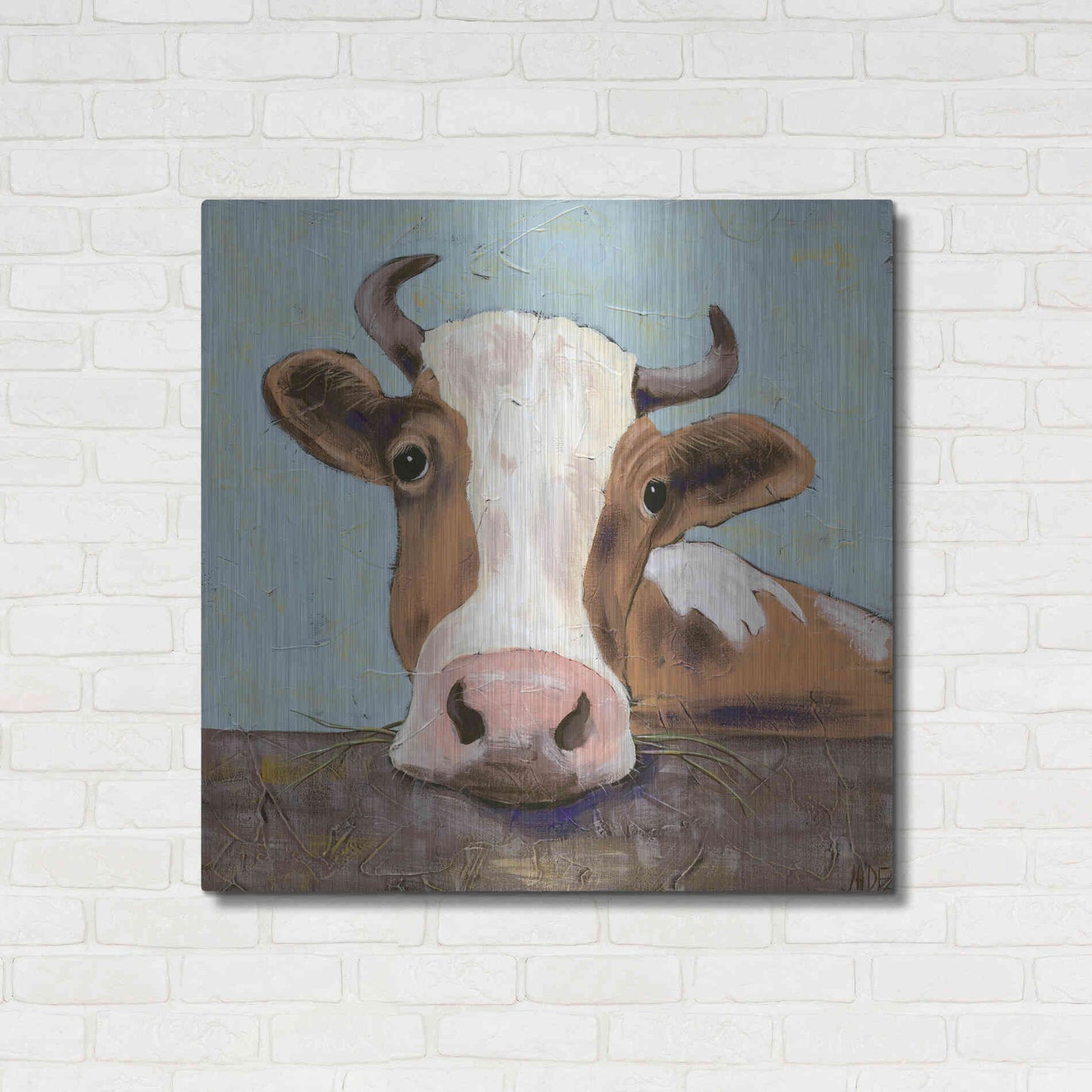 Luxe Metal Art 'Bessy' by Jade Reynolds, Metal Wall Art,36x36