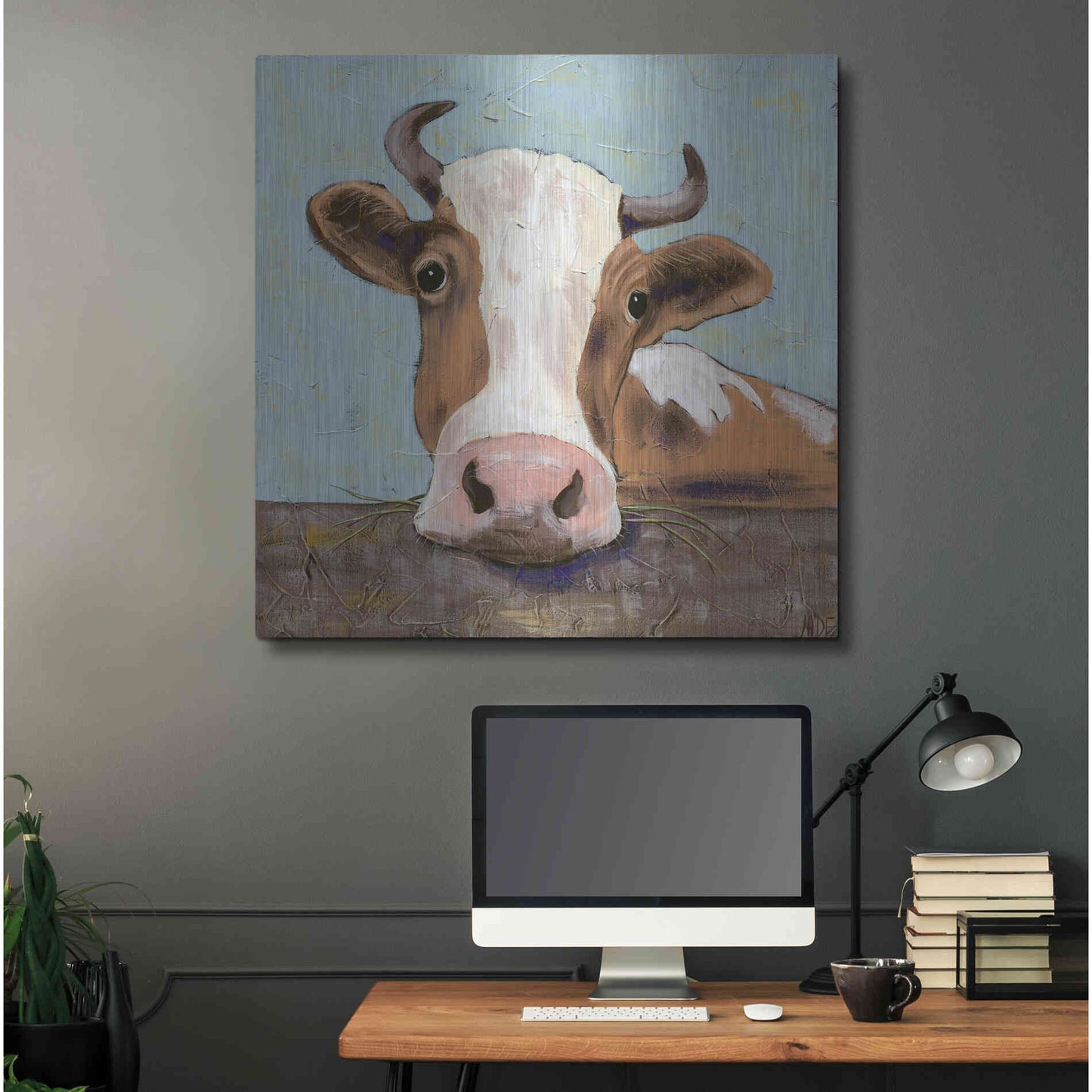 Luxe Metal Art 'Bessy' by Jade Reynolds, Metal Wall Art,36x36